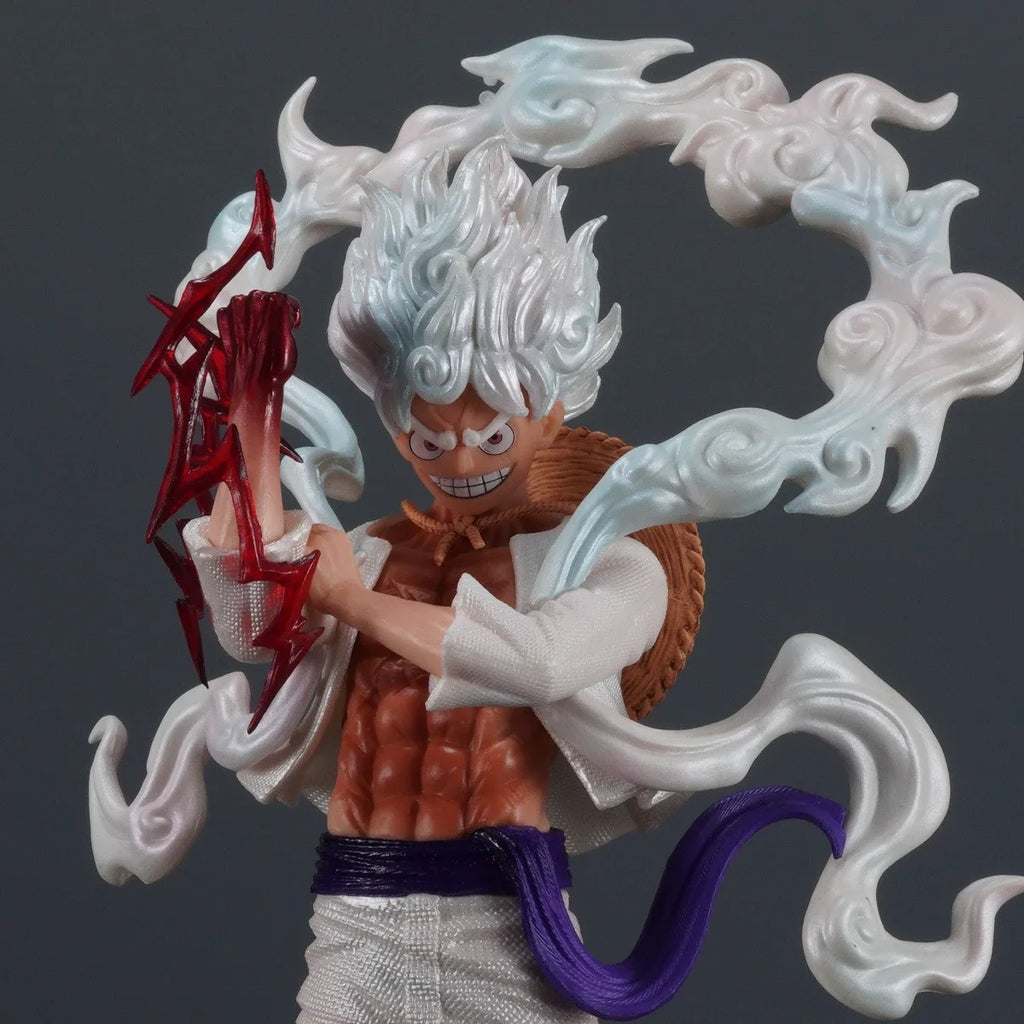 Gear 5 Monkey D. Luffy Anime Figure, One Piece Figure Nika Luffy Action Figurine PVC Statue 25 CM