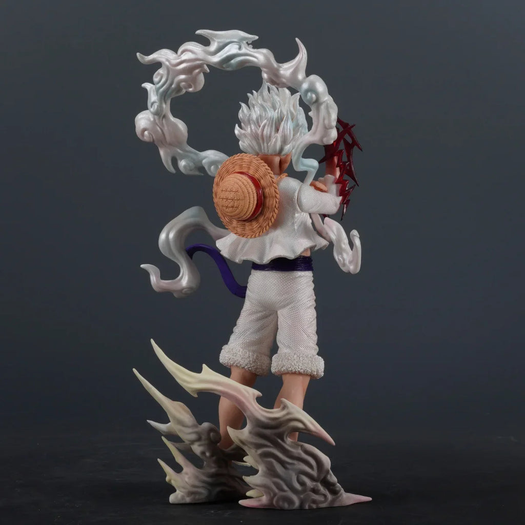 Gear 5 Monkey D. Luffy Anime Figure, One Piece Figure Nika Luffy Action Figurine PVC Statue 25 CM